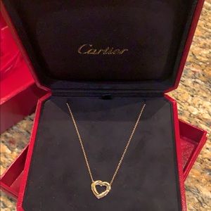 Cartier 18 K Three Tone Gold Trinity Heart Pendant